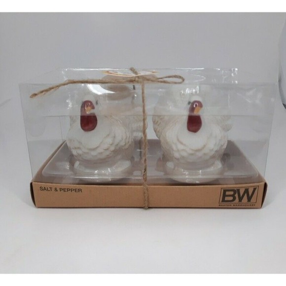 TURKEY Salt and Pepper Ceramic Shakers  - Boston warehouse - Picture 1 of 8